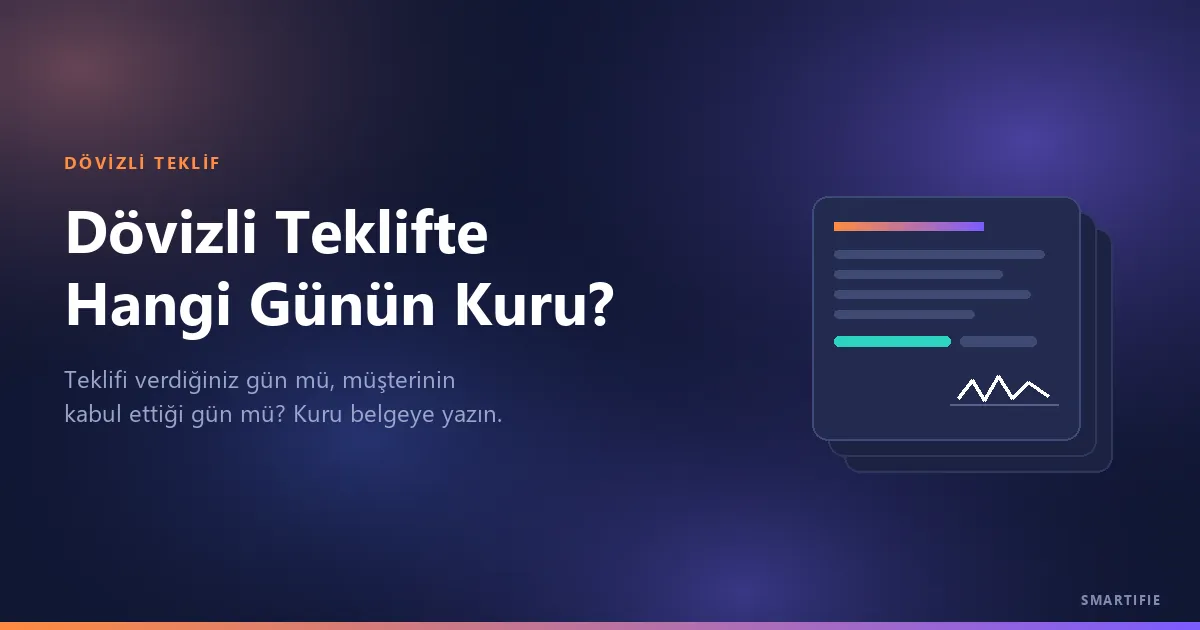 Dövizli Teklifte Hangi Günün Kuru Yazılır?