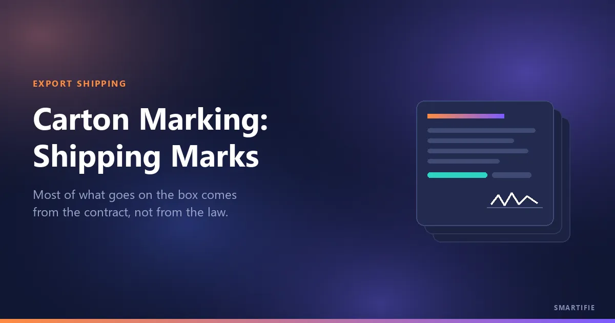 Carton Marking: Shipping Marks on Export Boxes