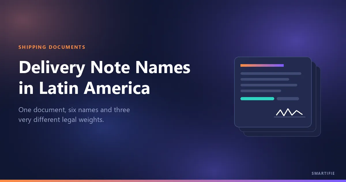 Delivery Note Names in Spain and Latin America