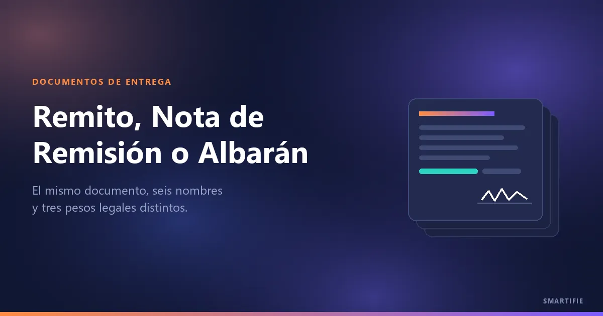 Remito, Nota de Remisión o Albarán