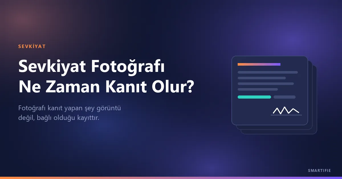 Sevkiyat Fotoğrafı Ne Zaman Kanıt Olur?