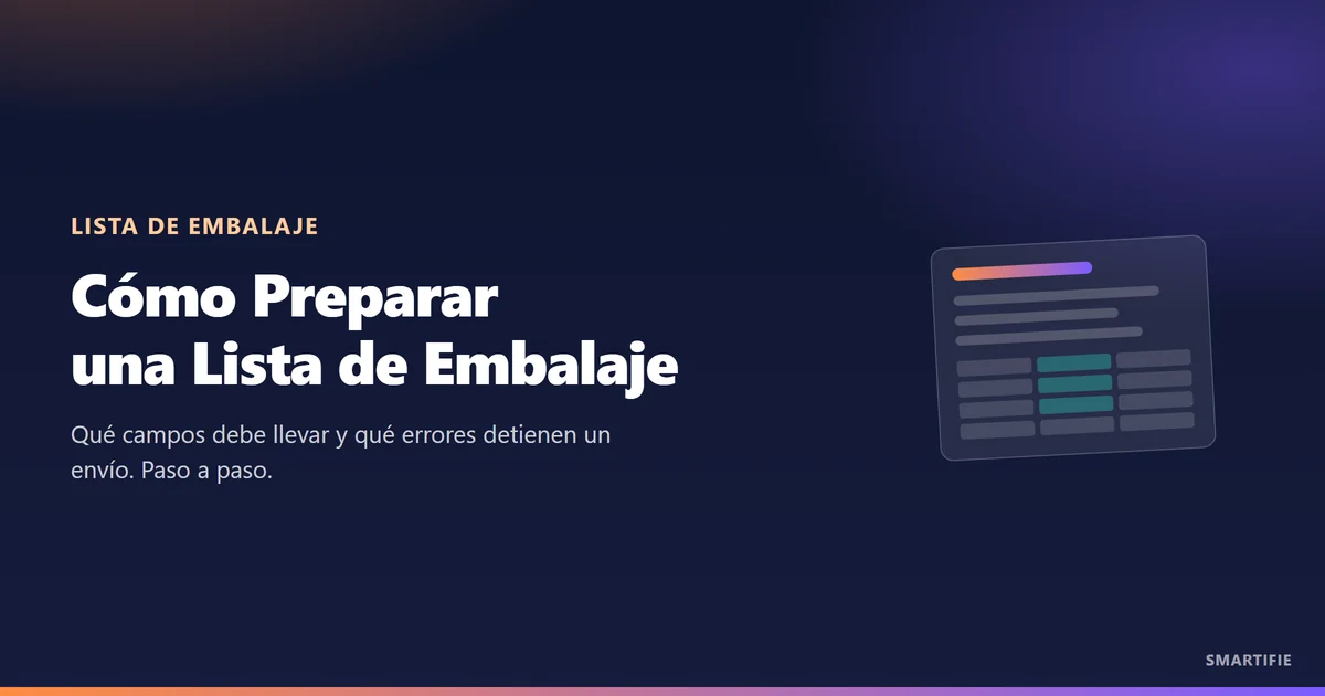 Cómo Preparar una Lista de Embalaje
