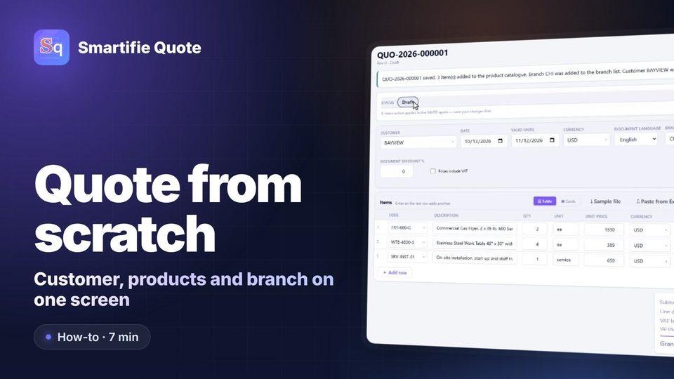 How to Create a Sales Quote from Scratch | Smartifie Quote